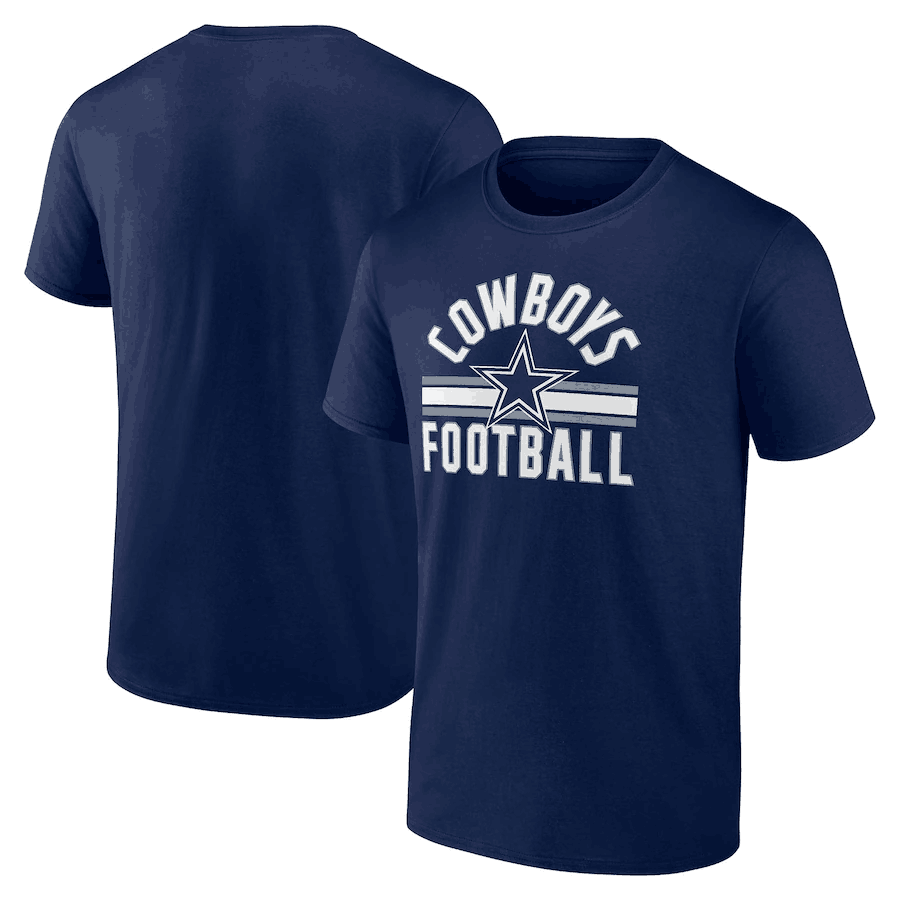 Men's Dallas Cowboys Navy Arch Stripe T-Shirt Men's Dallas Cowboys Navy Arch Stripe T-Shirt